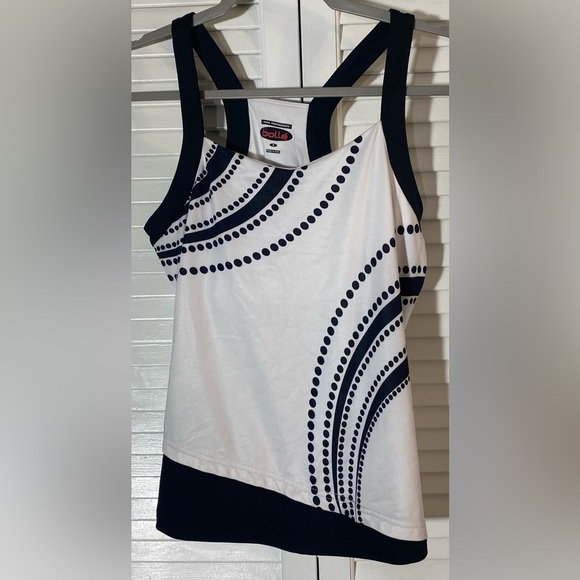 Bolle’ Tank Top Size Small Black/White Design High Performance Shelf Bra - Picture 1 of 7
